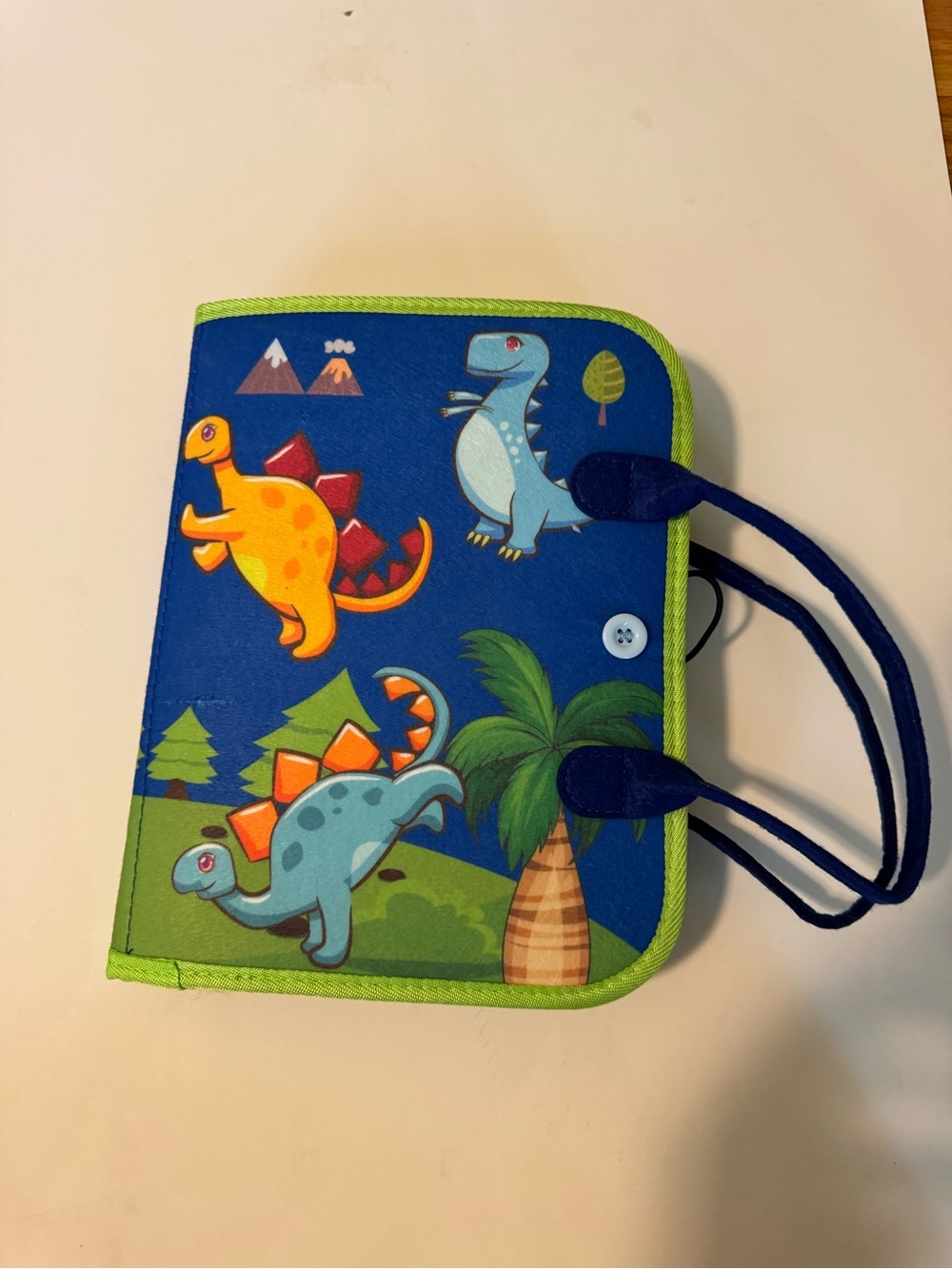 Dinosaur Activity Case Busy Board - Blue & Green